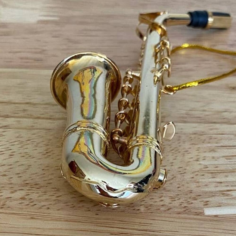 Gold Saxophone Holiday Ornament - Picture 8 of 8